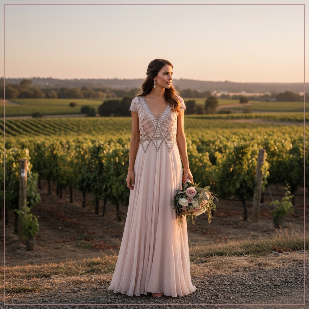 $5490 Temperley London Crystal-Embellished Deco Lantern Runway Gown